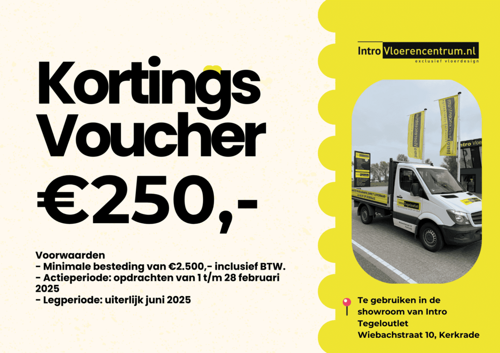 250 euro korting Intro Vloerencentrum